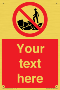 Custom No climbing on rocks